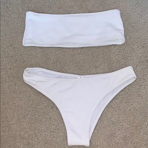 White Swim Suit